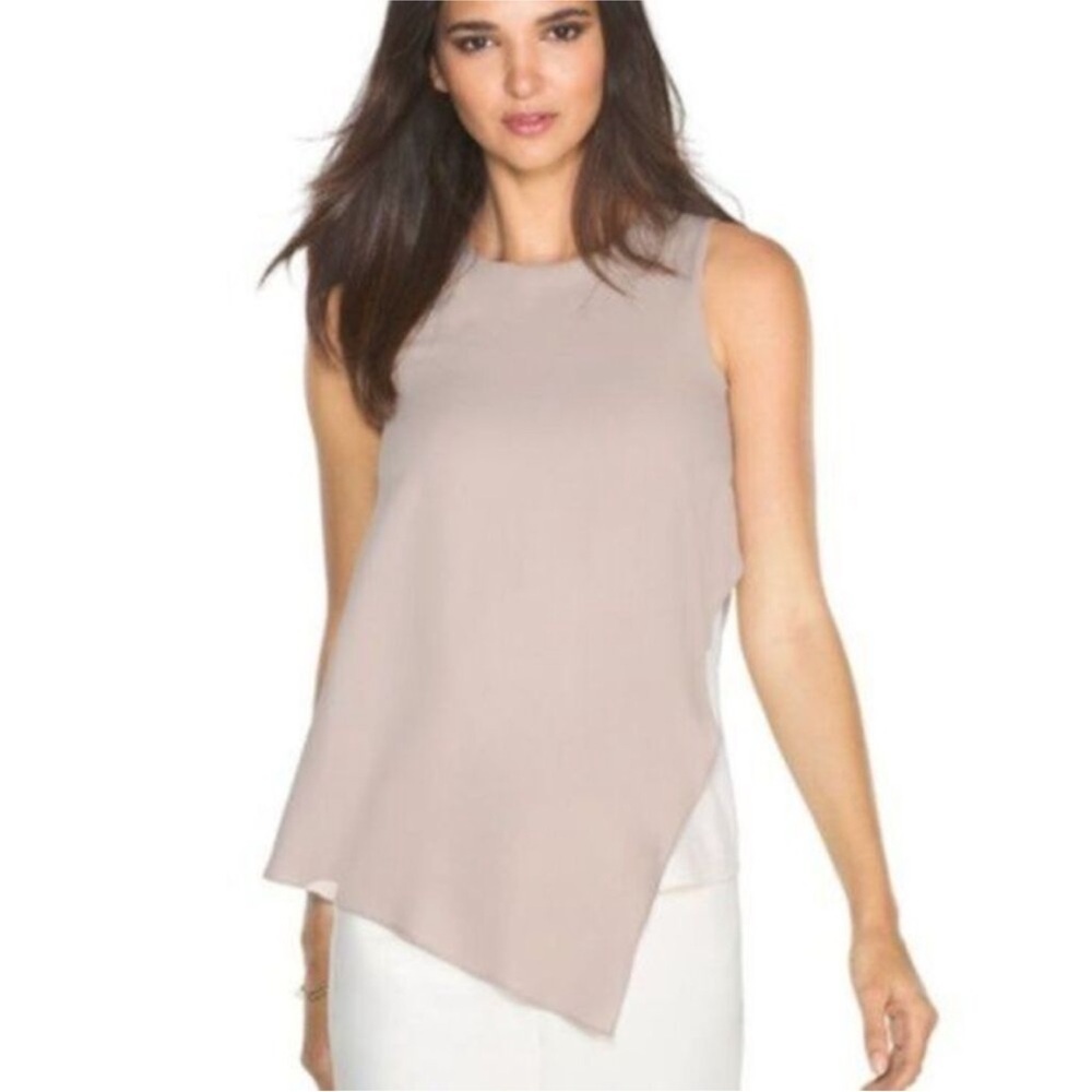 White House Black Market - dressy Overlay Shell Blouse - Size XL